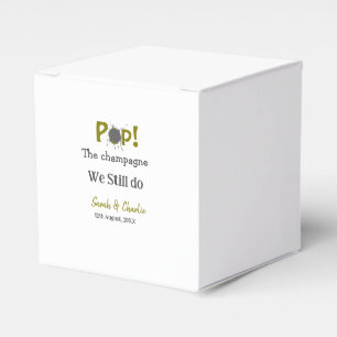 Pop den Champagner machen wir immer noch goldgraue Geschenkschachtel