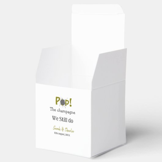 Pop den Champagner machen wir immer noch goldgraue Geschenkschachtel (Geöffnet)