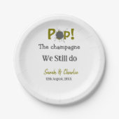 Pop den Champagner machen wir immer noch goldgraue Pappteller (Vorderseite)