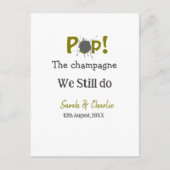 Pop den Champagner machen wir immer noch goldgraue Postkarte (Vorderseite)