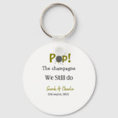 Pop den Champagner machen wir immer noch goldgraue Schlüsselanhänger (Vorderseite)