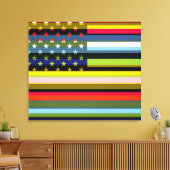 Pop der amerikanischen Flagge Art. 6 Leinwanddruck (Insitu (Wohnzimmer))
