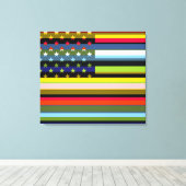 Pop der amerikanischen Flagge Art. 6 Leinwanddruck (Insitu (Holzboden))