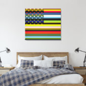 Pop der amerikanischen Flagge Art. 6 Leinwanddruck (Insitu (Schlafzimmer))