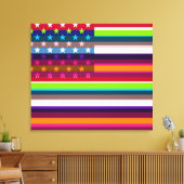 Pop der amerikanischen Flagge Art. 7 Leinwanddruck (Insitu (Wohnzimmer))