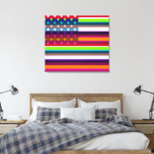 Pop der amerikanischen Flagge Art. 7 Leinwanddruck (Insitu (Schlafzimmer))