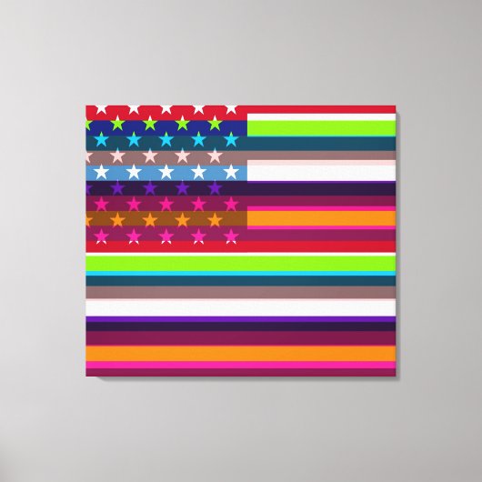 Pop der amerikanischen Flagge Art. 7 Leinwanddruck (Vorderseite)