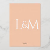 Pop der Apricot-Geometrie (Retro-Dotted) Folieneinladung (Rückseite)