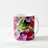 Pop der Blume für die Wasserfarbe Kaffeetasse (VorderseiteRechts)