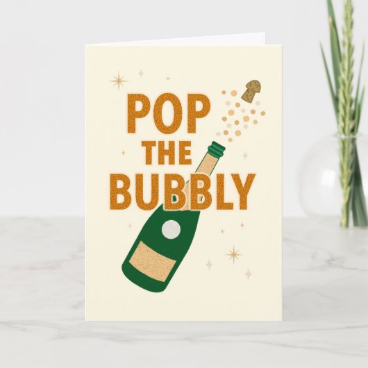 Pop der Bubbly-Feier Karte (Vorderseite)