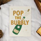 Pop der Bubbly-Feier Karte