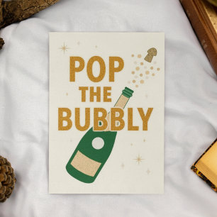 Pop der Bubbly-Feier Karte