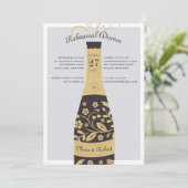 Pop der Bubbly | Probe - Abendessen Einladung (Stehend Vorderseite)