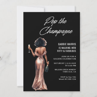 Pop der Champagne Geburtstagsparty Einladung