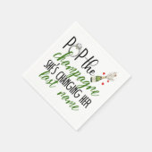 Pop der Champagne Verlobung Paper Napkin Serviette (Ecke)