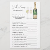 Pop der Champagne - Wer kennt das Brautspiel (Vorderseite)