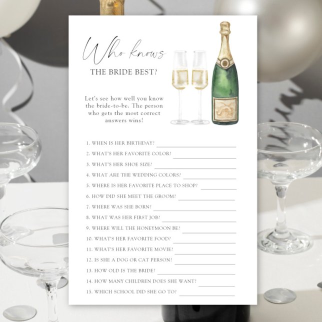 Pop der Champagne - Wer kennt das Brautspiel (Von Creator hochgeladen)
