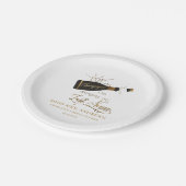 Pop der Champagner ich ändere meinen Nachnamen! Pappteller (Schrägansicht)