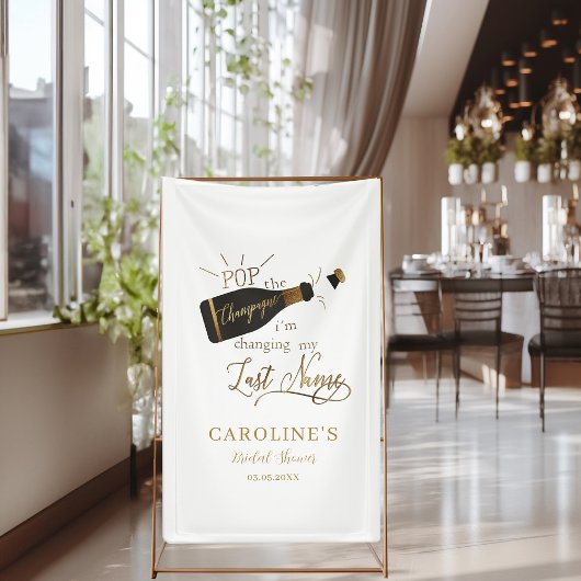 Pop der Champagner ich bin dabei meinen Nachnamen Banner