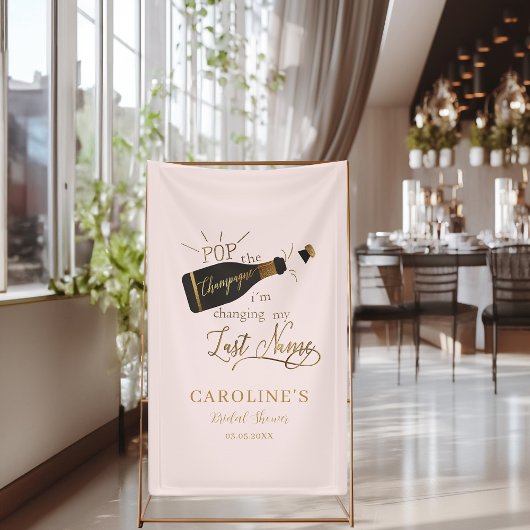 Pop der Champagner ich bin dabei meinen Nachnamen  Banner