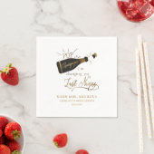 Pop der Champagner ich bin dabei meinen Nachnamen Serviette (Beispiel)