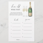 Pop der Champagner - Wie alt waren sie Brautspiel (Vorderseite)