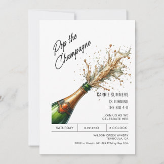 Pop der Cork-Party Einladung
