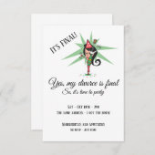 Pop der Cork Scheidung Party Einladung (Vorne/Hinten)