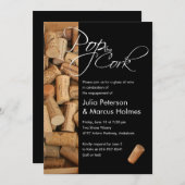 Pop der Cork Wein Party Einladung (Vorne/Hinten)