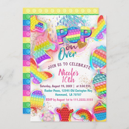 Pop der Einladung (Vorne/Hinten)