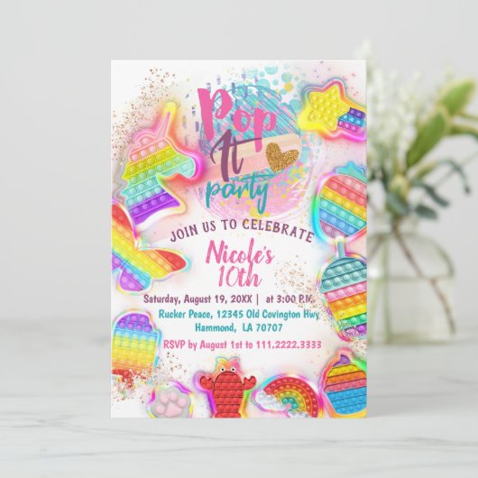 Pop der Einladung (Stehend Vorderseite)