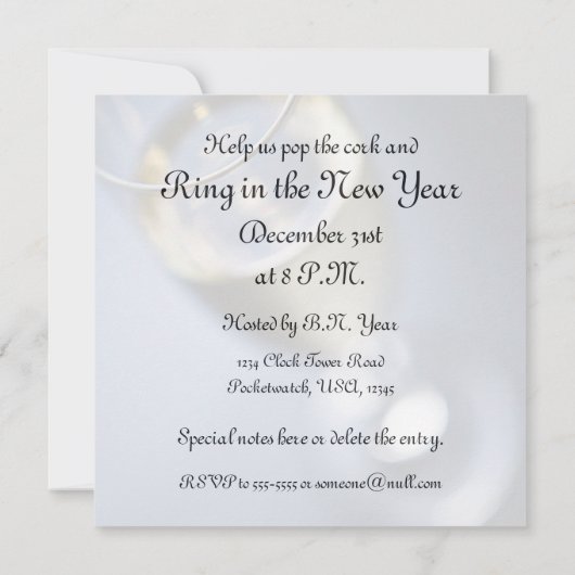 Pop der Einladung von Cork (Rückseite)