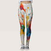 Pop der Farben Leggings (Vorderseite)