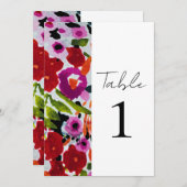 Pop der farbigen, krautfarbenen Blume Hochzeit Einladung (Vorne/Hinten)