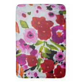 Pop der farbigen, trüben Blume der Wasserfarbe Badematte (Vorderseite Vertikal)