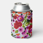 Pop der farbigen, trüben Blume der Wasserfarbe Dosenkühler (Kanne Rückseite)