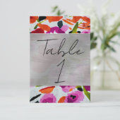 Pop der farbigen, trüben Blume der Wasserfarbe Einladung (Stehend Vorderseite)