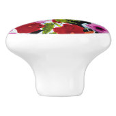 Pop der farbigen, trüben Blume der Wasserfarbe Keramikknauf (Seitenansicht)