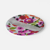 Pop der farbigen, trüben Blume der Wasserfarbe Pappteller (Schrägansicht)