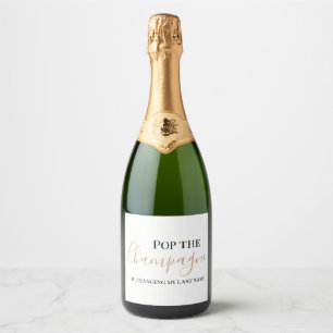 Pop Der feine Wein Hochzeitsstift Brautparty Schaumweinetikett