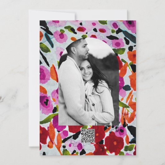 Pop der fett farbigen Farbe Inky Wasserfarbe Viele Einladung (Rückseite)