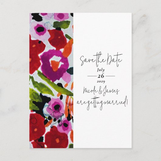 Pop der fett gefärbten, farblosen Wasserfarbe Save Ankündigungspostkarte (Vorderseite)