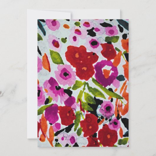 Pop der fett gefärbten, farblosen Wasserfarbe Save Einladung (Rückseite)