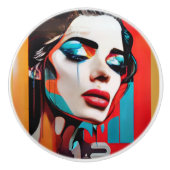 Pop der Frau zum Weinen Keramikknauf (Vorderseite)