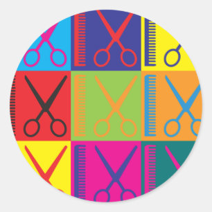 Pop der Kosmetologie Kunst Runder Aufkleber