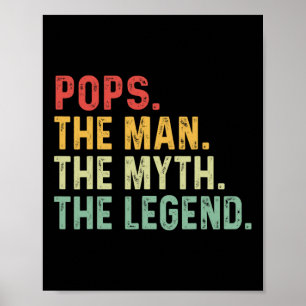 Pop Der Mann der Mythos Der legendäre Väter Tag Ge Poster