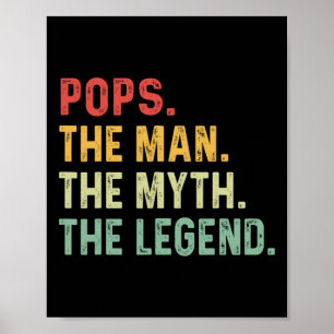 Pop Der Mann der Mythos Der legendäre Väter Tag Ge Poster