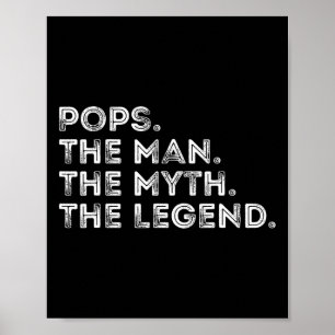 Pop Der Mann der Mythos Der legendäre Väter Tag lu Poster
