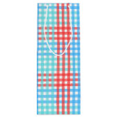 Pop der Rakete, Kariert Geschenktüte Für Weinflaschen (Rückseite)