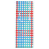 Pop der Rakete, Kariert Geschenktüte Für Weinflaschen (Vorderseite)